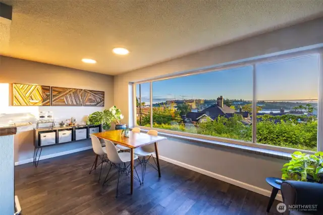 Picturesque view every day from your massive Western facing window.