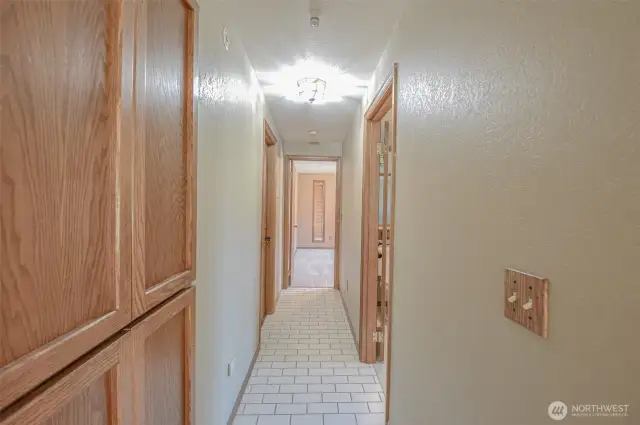 Hallway to second Bedroom and Guest Bathroom