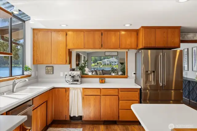 Kitchen with views too