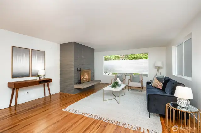 Large open living room on the main floor