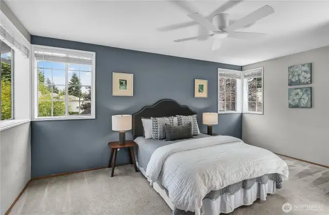 Spacious primary bedroom