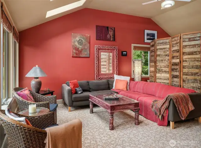 Looking back to the north side of the living room. Plenty of room for big sofas & other seating.