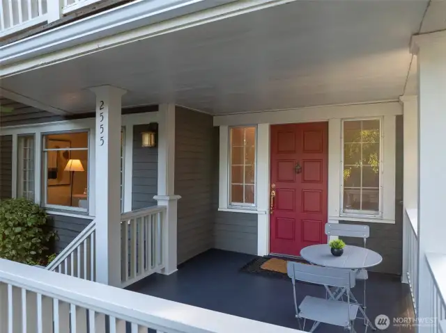 Covered front porch.