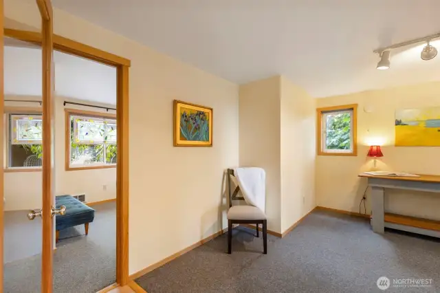 This flex/office space is off the back of the house with attached bedroom.