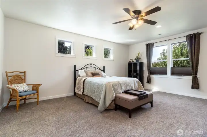 Huge primary bedroom with ensuite.