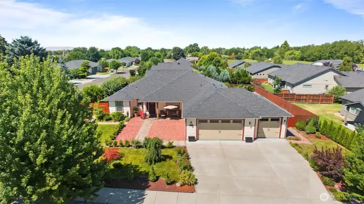 Oversized 3 car garage.