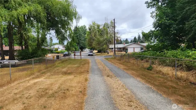 View of Owned 30" Access road to Dennis Street