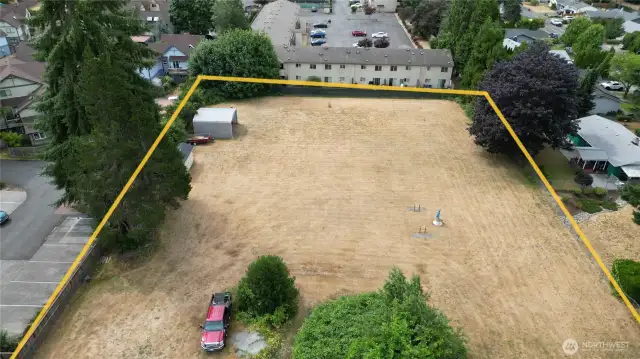 Property is level and dry and zoned 6-9 homes per acre.