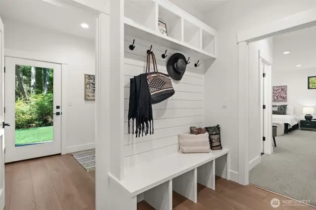 mudroom and laundry off kitchen