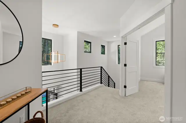 upstairs loft overlooking entryway