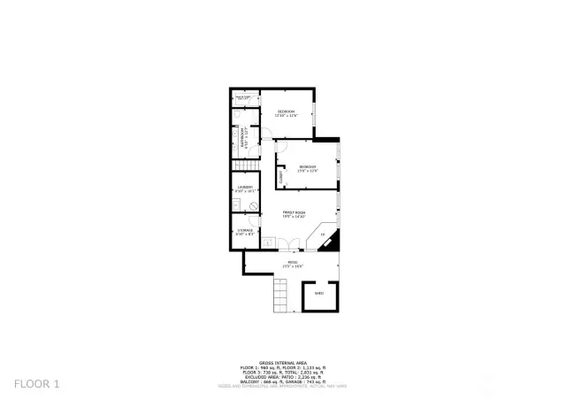 Basement 2 bedrooms, 3/4 bath, laundry, rec room
