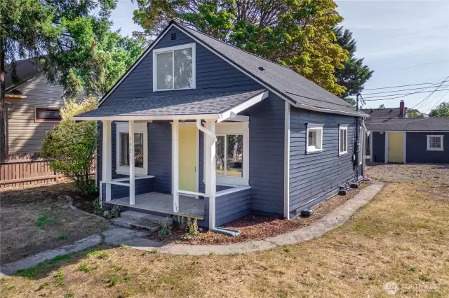 Imagine relaxing on your covered porch.