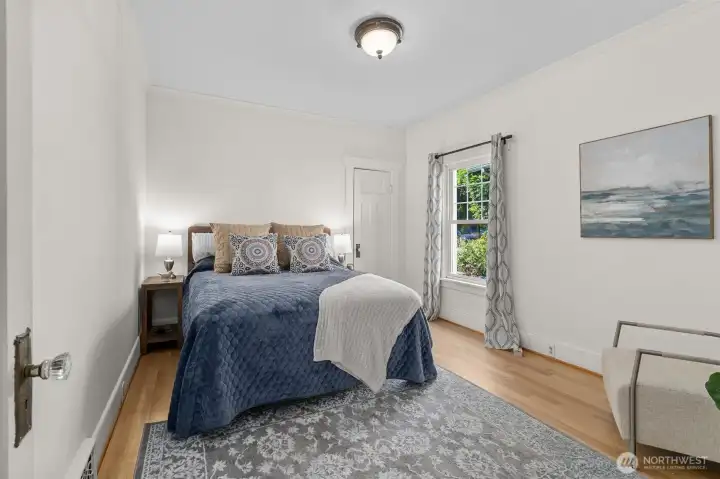 Primary bedroom with walk in closet on main floor..