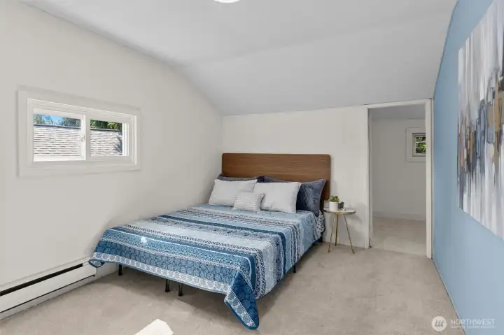 2nd upstairs bedroom has access to 1/2 bath.