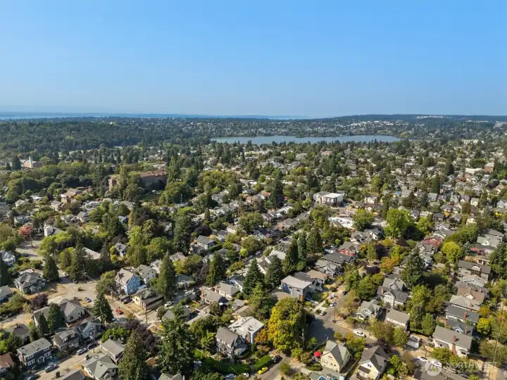 Looking northwest towards Green Lake Park