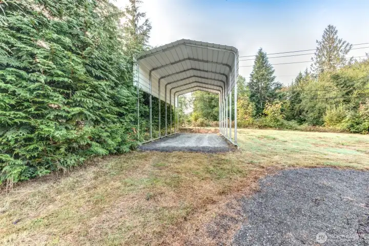 Large carport for RV, boat or vehicle storage!