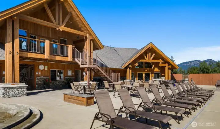 After a day of outdoor adventure, relax and refresh in the community pool.