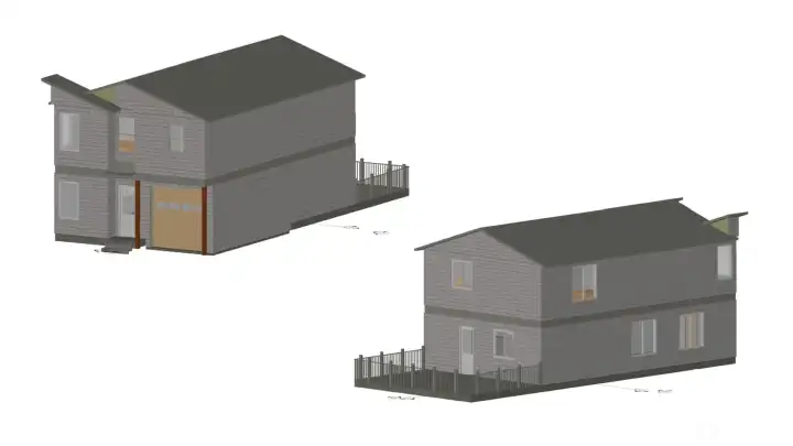 Building plan architectural design. Possible house design.