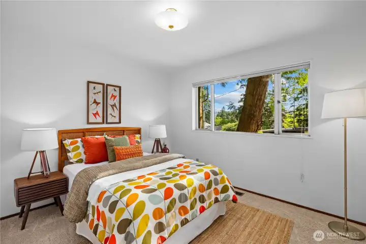 Bedroom 1 - hardwoods beneath