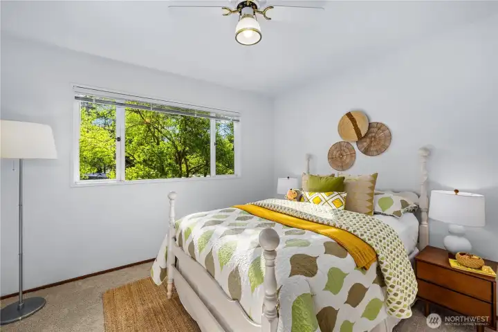 Bedroom 2 - hardwoods beneath