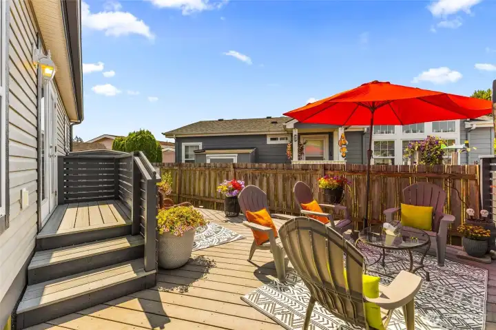 Patio area trex decking Patio area trex decking