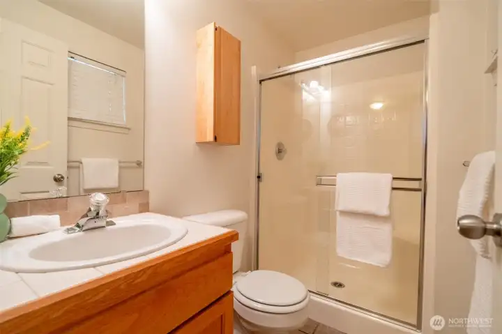 Lower level 3/4 bathroom