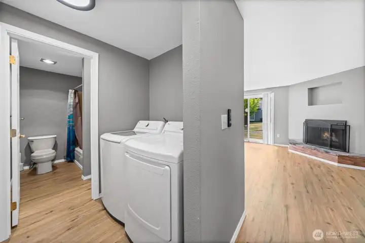 Hall with utility room
