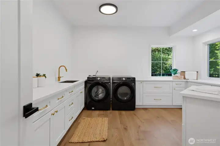 Large Laundry Room with storage space Large Laundry Room with storage space