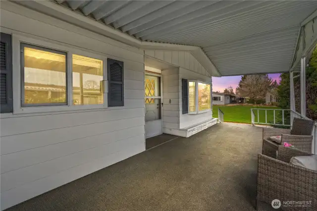 Shot-1 of front porch-evening
