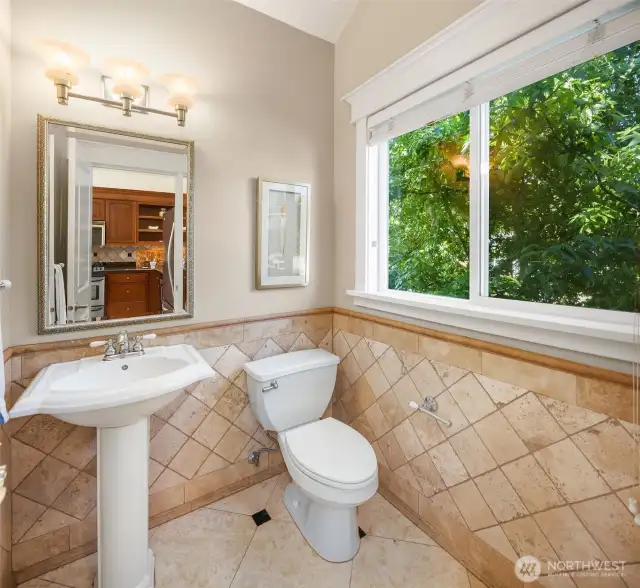 Powder room on top floor.