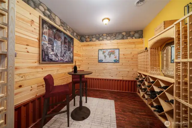 Wine tasting/storage room Virtually Staged