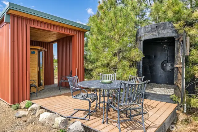 Sauna and Outdoor Shower
