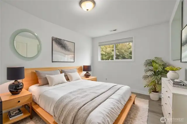 Virtually staged: 2nd bedroom, on the right