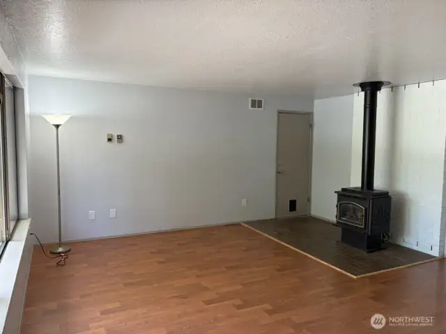 Gas fireplace keeps you warm during the cooler season.