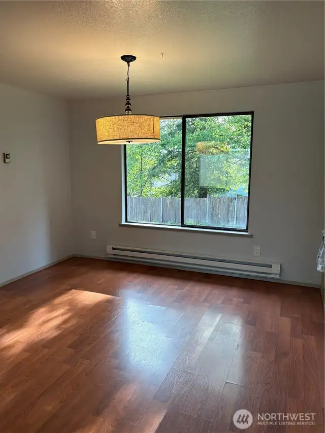 Dining Room looks out onto the back yard.