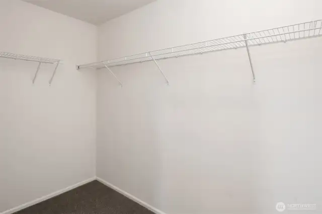 Walk in primary closet