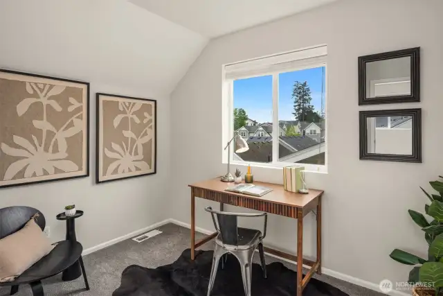 3rd floor office with closet