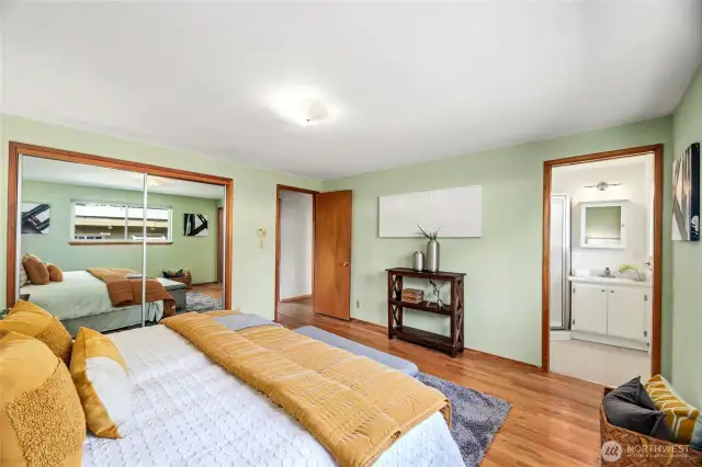 Primary bedroom with 3/4 bath.
