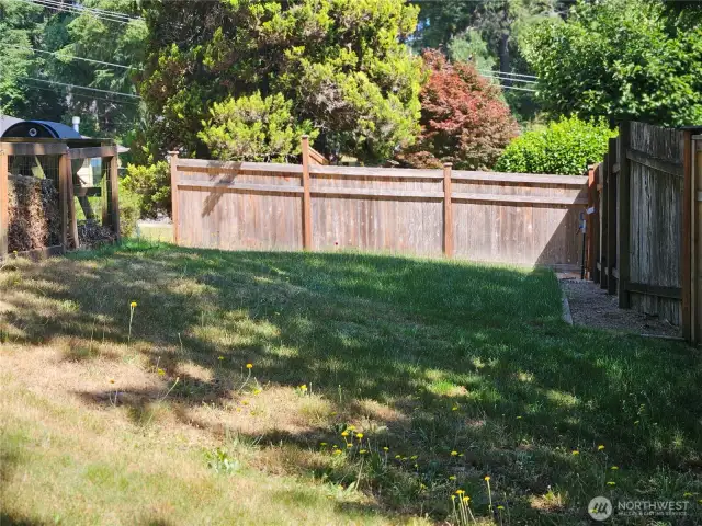 Northerly side of the lot