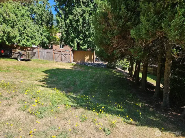 Easterly side of the lot, viewing from the driveway looking north.