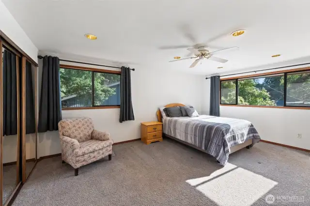 Spacious Primary with extra space to add a LARGE walkin closet or primary en suite.