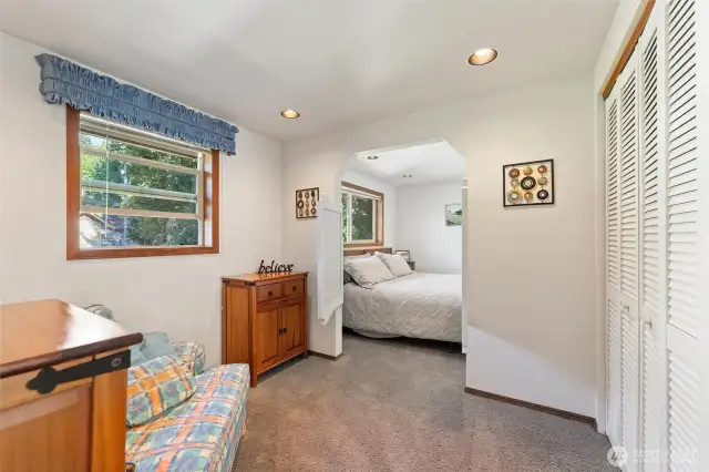 Flex spaces: Office? Play room? Guest bedroom? Hobby room? or this is the space that could easily convert to walkin closet & Primary En-suite. HUGE ROI Opportunity!