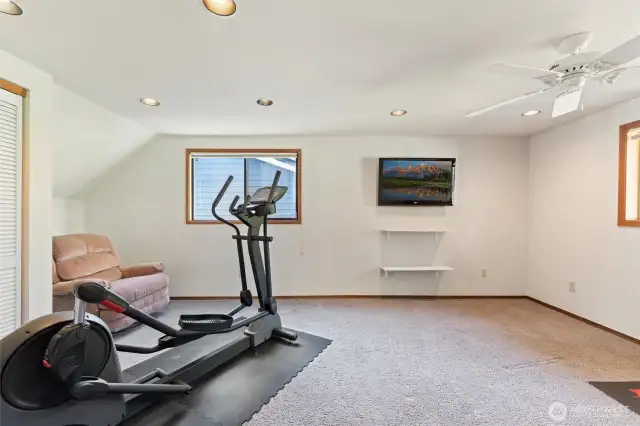 4th SPACIOUS bedroom, being used as gym.