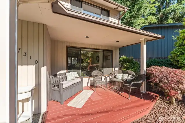 Relax on your front porch for evening sunshine and sunsets.