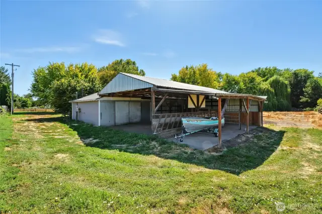 Carport Connected to Barn