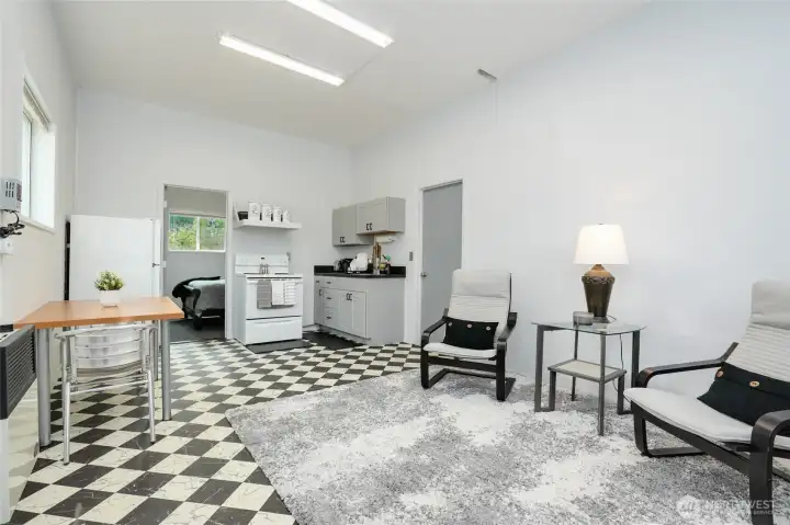 Living space of the apartment in the shop