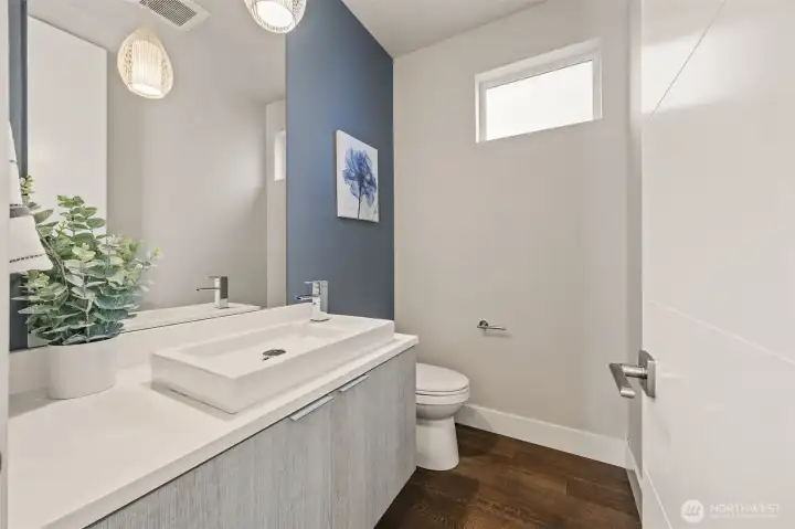 Powder room by the kitchen