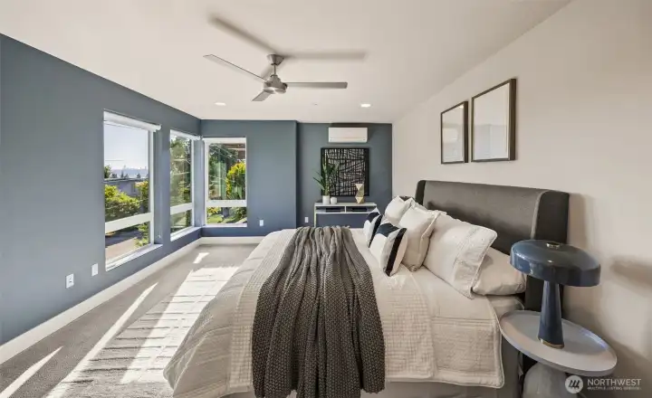 Enjoy the water view from primary bedroom