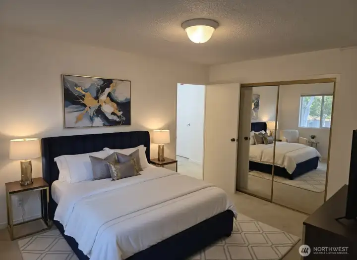 Option 1 Bedroom Entry after virtual staging