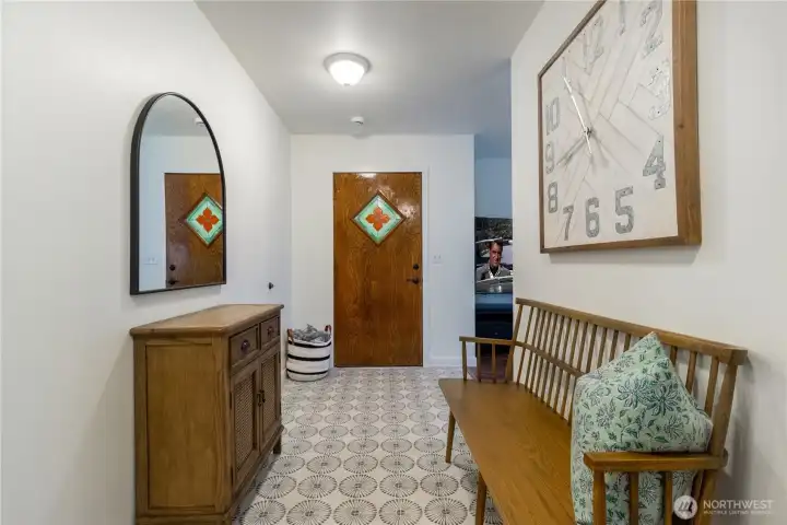 Entry way with view of front door
